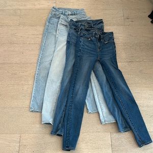 An assortment of American Eagle Jeans | size 00 | Mom Jean | Skinny jeans